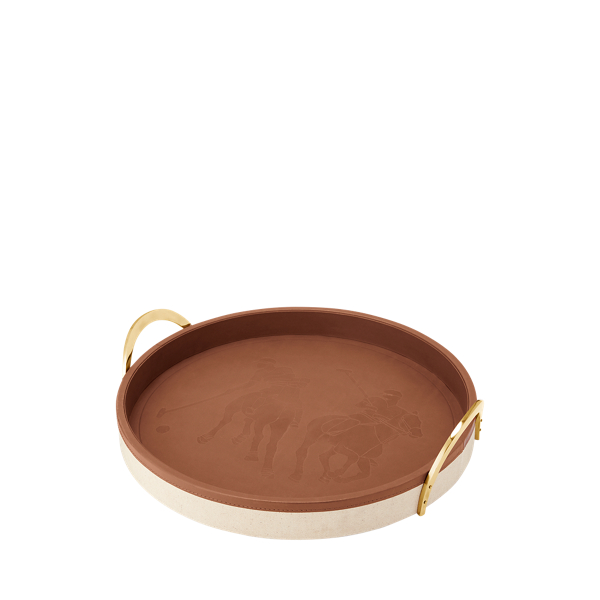 Polo Ralph Lauren Neutral Garrett Leather Tray In Cream