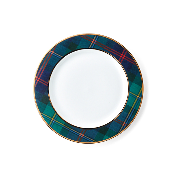 Polo Ralph Lauren Wexford Dinner Plate In Green Plaid