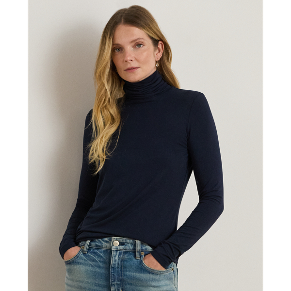 Pull col roulé en jersey - Lauren - Modalova