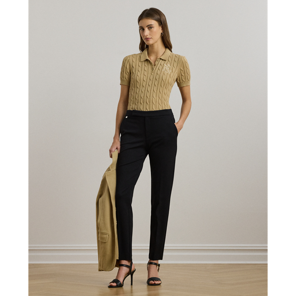 Shop Ralph Lauren Straight Ponte Pant In Polo Black