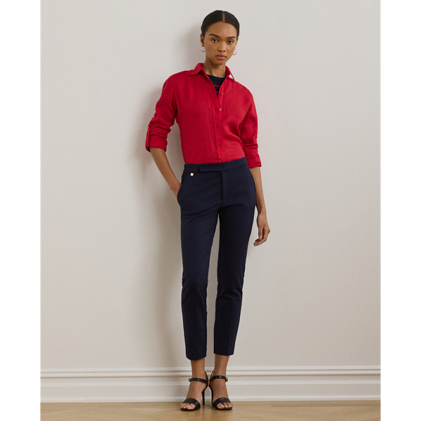 Shop Ralph Lauren Straight Ponte Pant In Lauren Navy