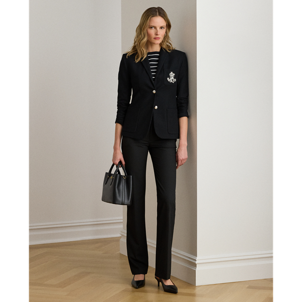 Prada Skinny Leg Light Mohair Pants In Black