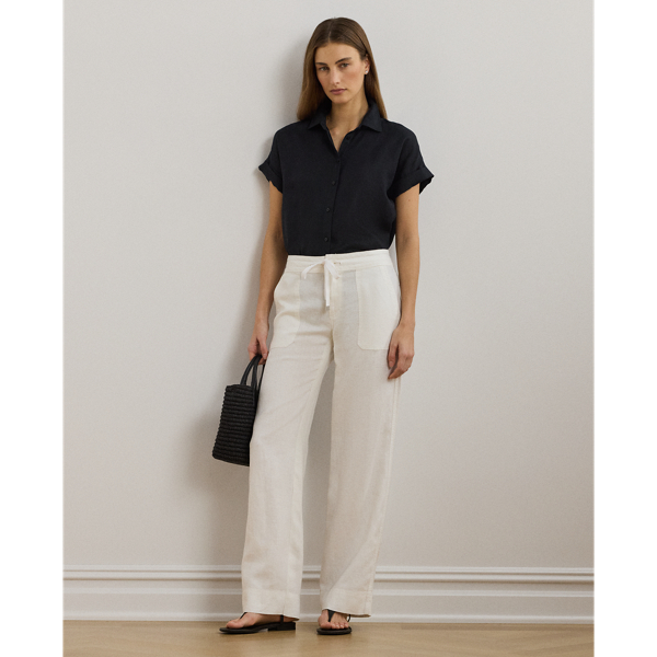 Linen Wide-Leg Trouser - Lauren - Modalova