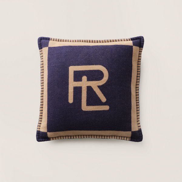 Ralph Lauren Northam Throw Pillow In Camel/navy