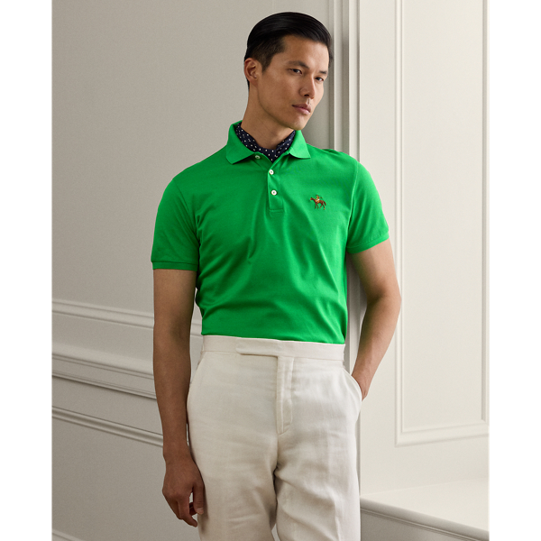 Polo en piqué Custom Slim Fit - Purple Label - Modalova