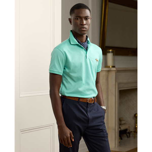 Polo en piqué Custom Slim Fit - Purple Label - Modalova