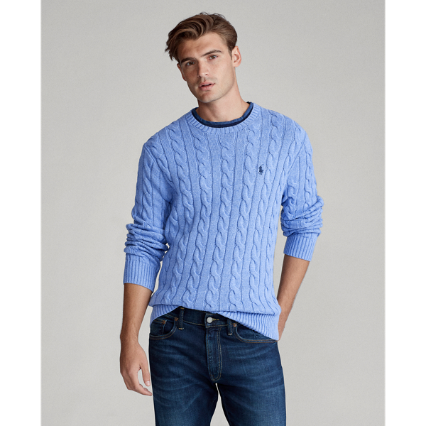 This cotton jumper combines two of Polo's most iconic design elements: a textural cable-knit motif and our signature embroidered Pony.