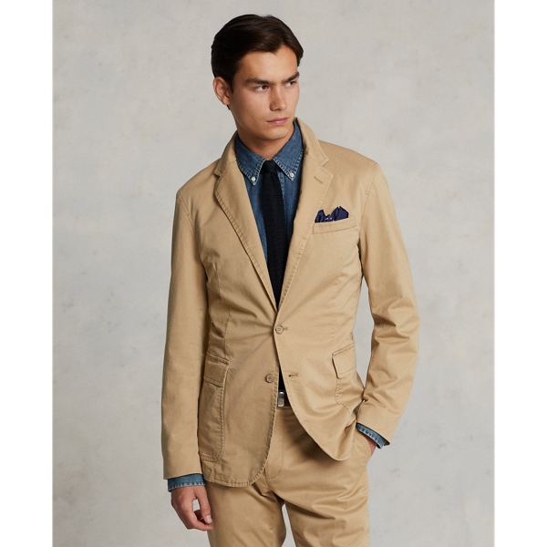 Polo Ralph Lauren Polo Unconstructed Chino Suit Jacket In Monument Tan
