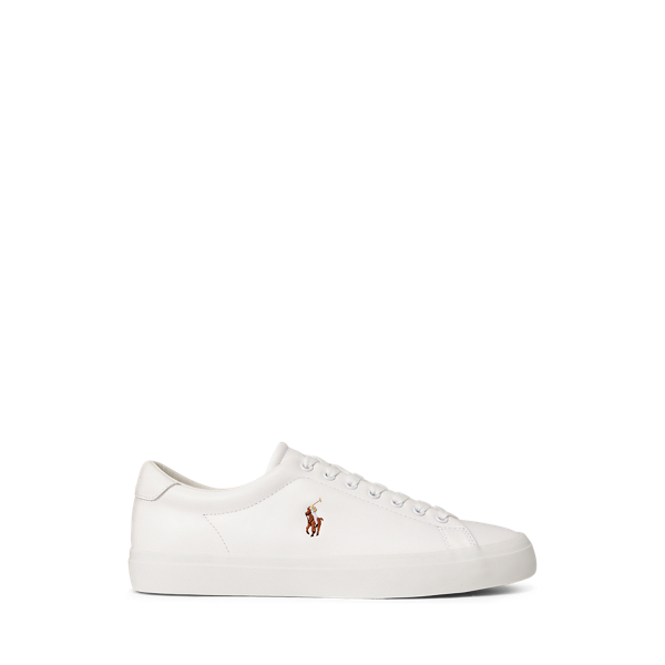 Polo Ralph Lauren Longwood Leather Sneaker In White Pony Player
