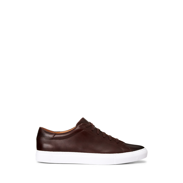 Ralph Lauren Jermain Leather Sneaker In Multi