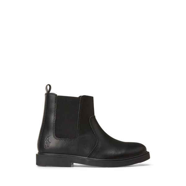 Polo Ralph Lauren Glaston Leather Boot In Black