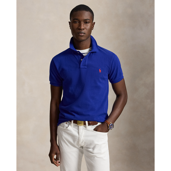Slim Fit Mesh Polo Shirt