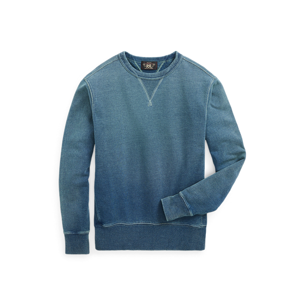 Sweat en molleton éponge indigo - RRL - Modalova