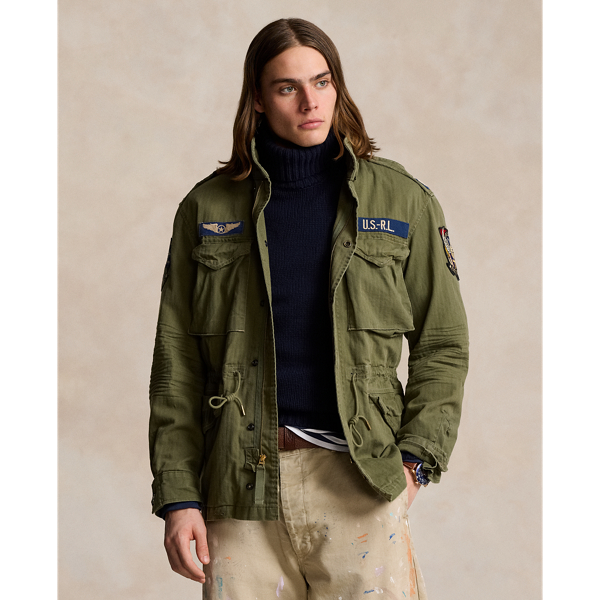 Ralph Lauren The Iconic Field Jacket In Olive Mountain/patches ModeSens