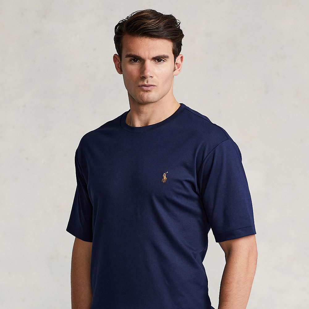 Polo Ralph Lauren Soft Cotton Crewneck T-shirt In Refined Navy