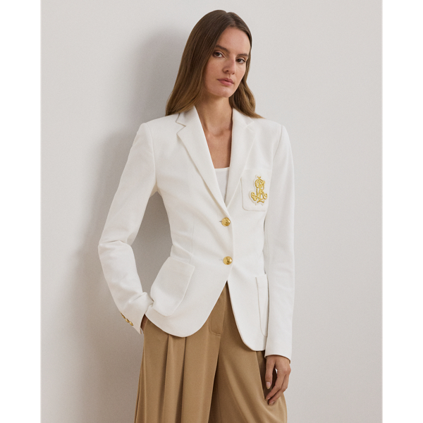 Lauren Ralph Lauren Bullion Jacquard Blazer In White