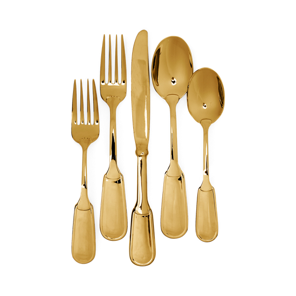 Polo Ralph Lauren Wentworth Gold 5-piece Place Setting In Gold