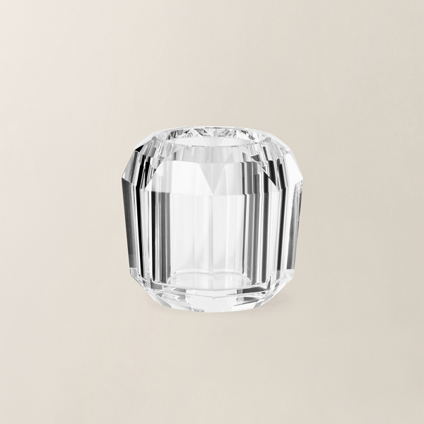 Shop Ralph Lauren Leigh Faceted Crystal Votive In Clear