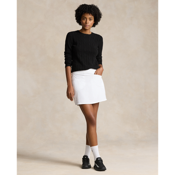 Rlx Golf Perforated Stretch Skort In Ceramic White