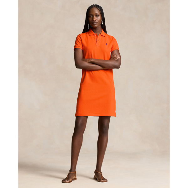 Ralph Lauren Cotton Mesh Polo Dress In Sailing Orange/c7318 | ModeSens