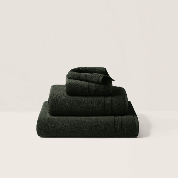 Ralph Lauren Payton Bath Towels & Mat In Black