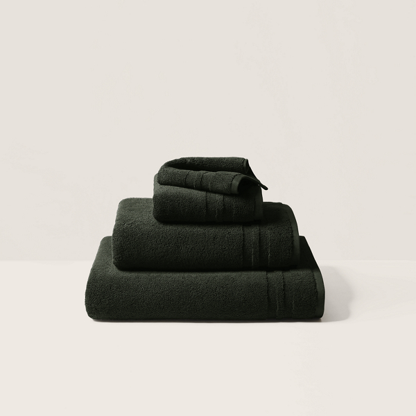 Polo Ralph Lauren Payton Bath Towels & Mat In Vintage Pine Green