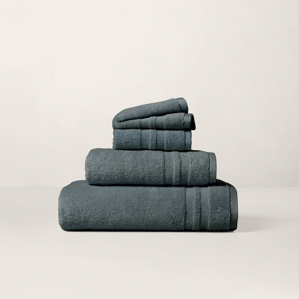 Polo Ralph Lauren Payton Bath Towels & Mat In Loft Gray