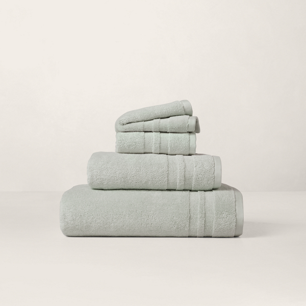 Polo Ralph Lauren Payton Bath Towels & Mat In Willow Green