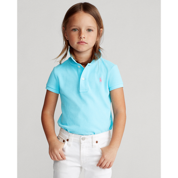 Polo Ralph Lauren Kids' Cotton Mesh Polo Shirt In Turquoise Nova