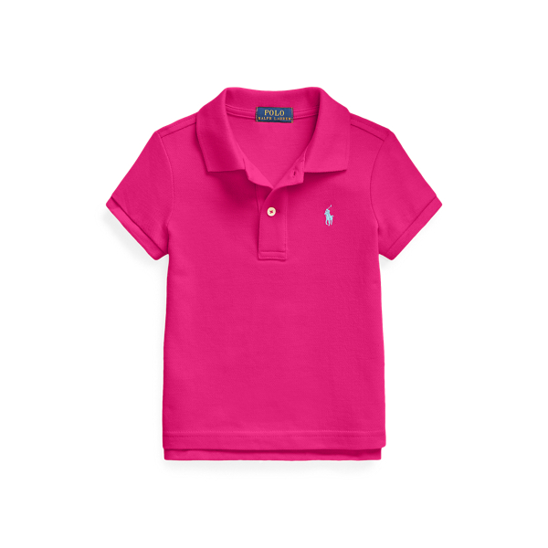 Polo Ralph Lauren Cotton Mesh Polo Shirt In Pink Sky