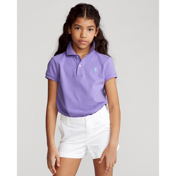 Polo Ralph Lauren Kids' Cotton Mesh Polo Shirt In Cactus Purple