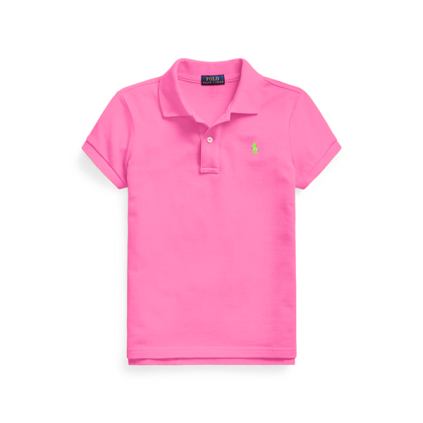 Polo Ralph Lauren Cotton Mesh Polo Shirt In Dalia Pink