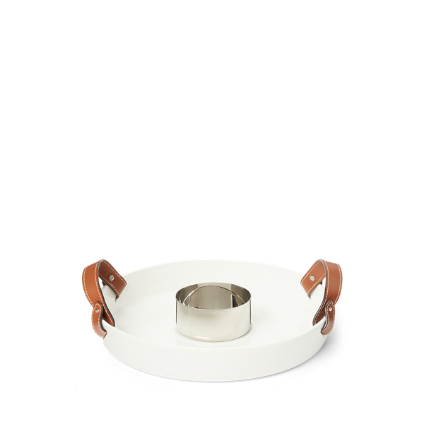 Polo Ralph Lauren Wyatt Serving Tray With Bowl In Saddle Multi