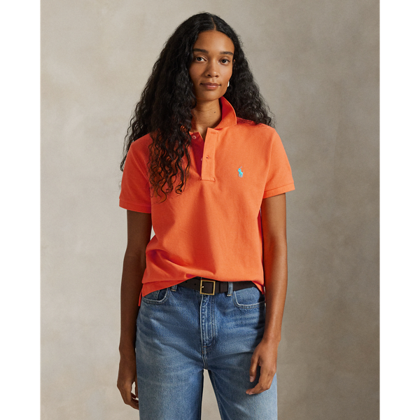 Polo Ralph Lauren Classic Fit Mesh Polo Shirt In Resort Orange
