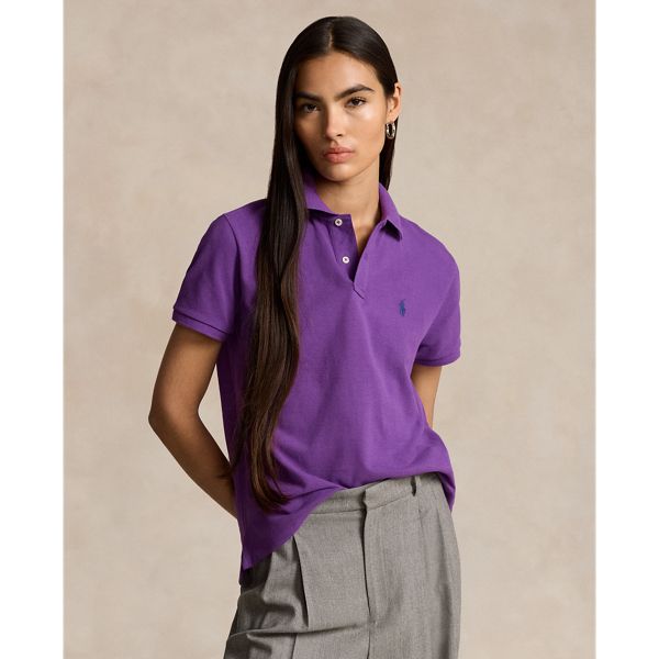 Polo Ralph Lauren Classic Fit Mesh Polo Shirt In Paloma Purple