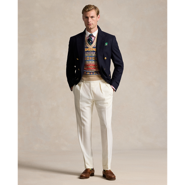 Pleated Wool Barathea Trouser - Polo Ralph Lauren - Modalova