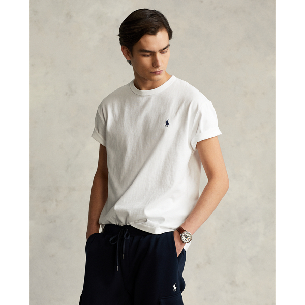 Ralph Lauren Classic Fit Heavyweight Jersey T-shirt In Andover Heather