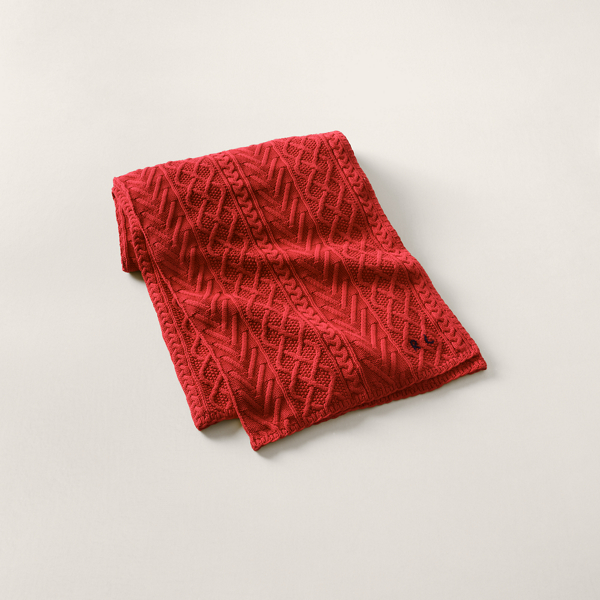 Polo Ralph Lauren Highland Throw Blanket In Red