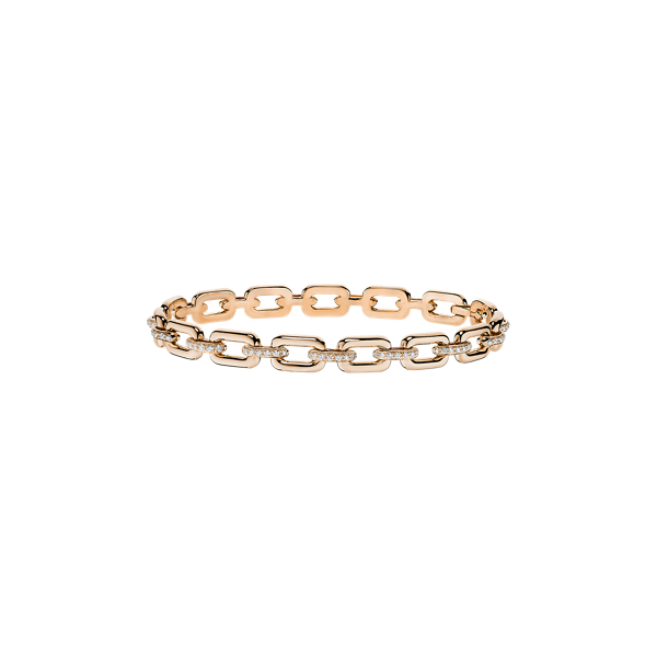 Petit bracelet jonc en or rose semi-pavé - Ralph Lauren - Modalova