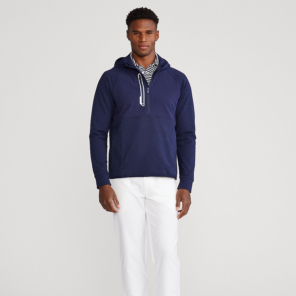 Rlx Golf Paneled Stretch Hoodie In Refined Navy