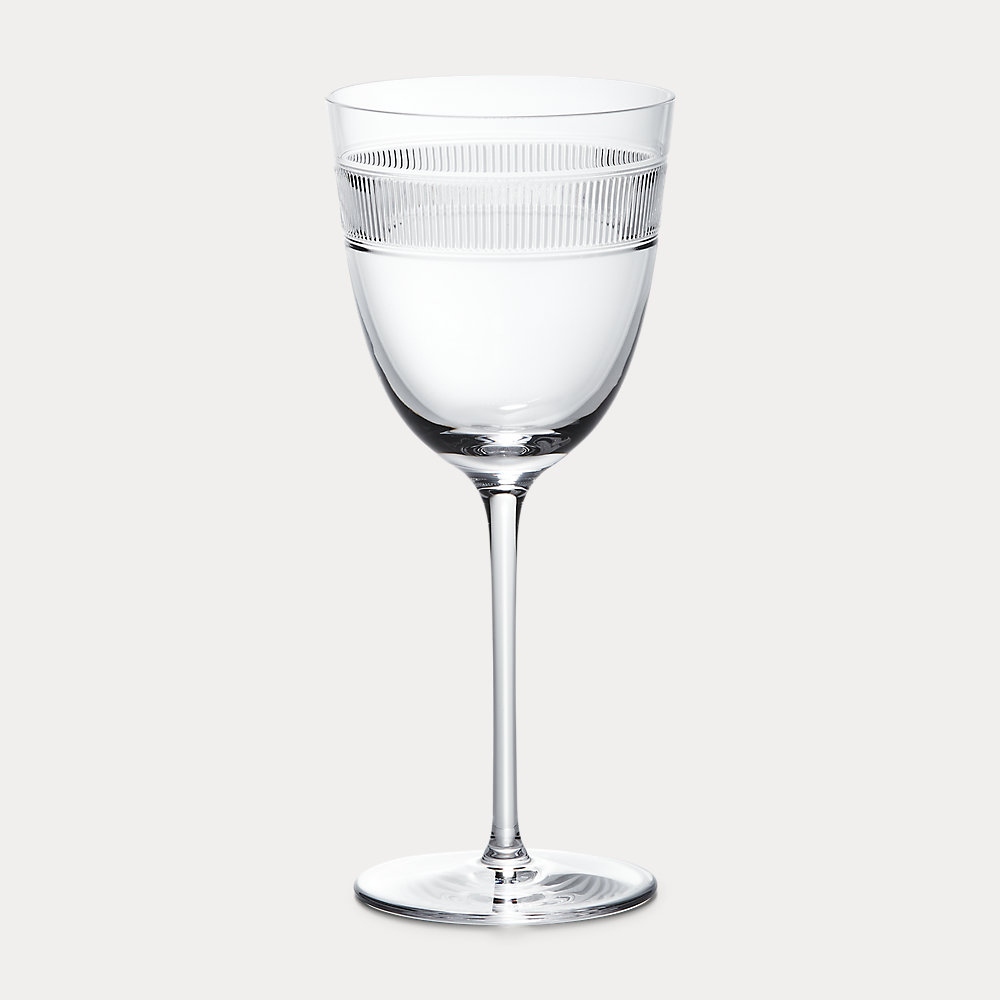 Shop Ralph Lauren Langley Red Wine Glass In White