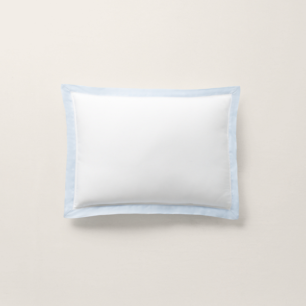 Polo Ralph Lauren Organic Sateen Border Pillow In Blue Hyacinth