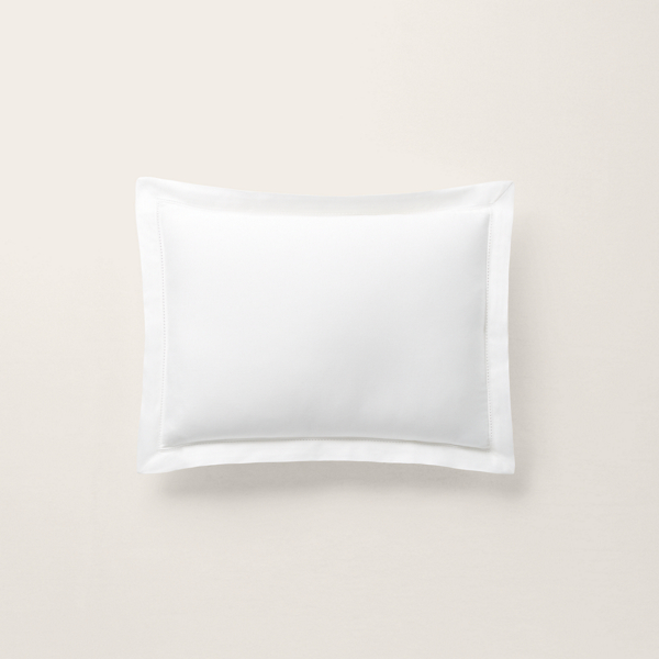 Ralph Lauren Organic Cotton Sateen Border Pillow In White