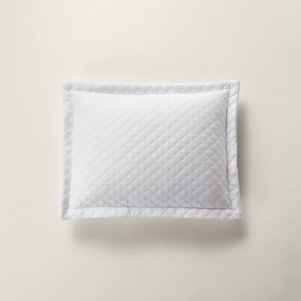Shop Ralph Lauren Argyle Sateen Throw Pillow In White