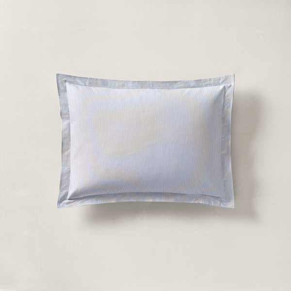 Polo Ralph Lauren Oxford Reversible Cotton Sham, Standard In Blue And White