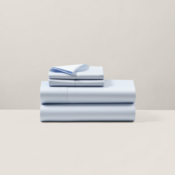 Polo Ralph Lauren Organic Cotton Sateen Sheeting In Blue Hyacinth