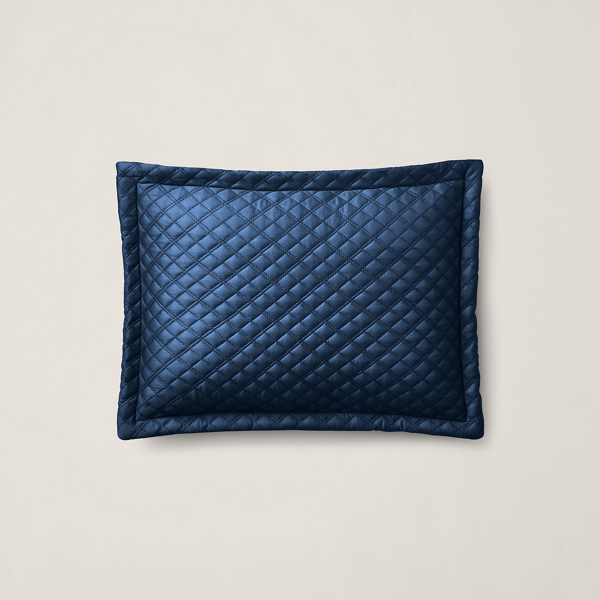 Shop Ralph Lauren Argyle Sateen Throw Pillow In Blue