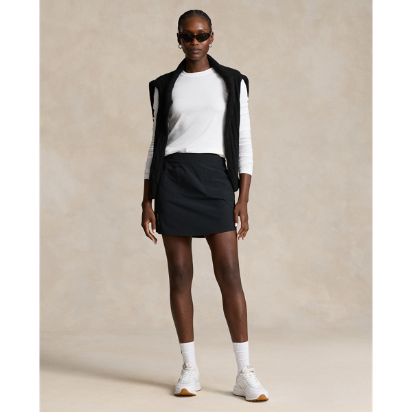 Rlx Golf Perforated Stretch Skort In Polo Black