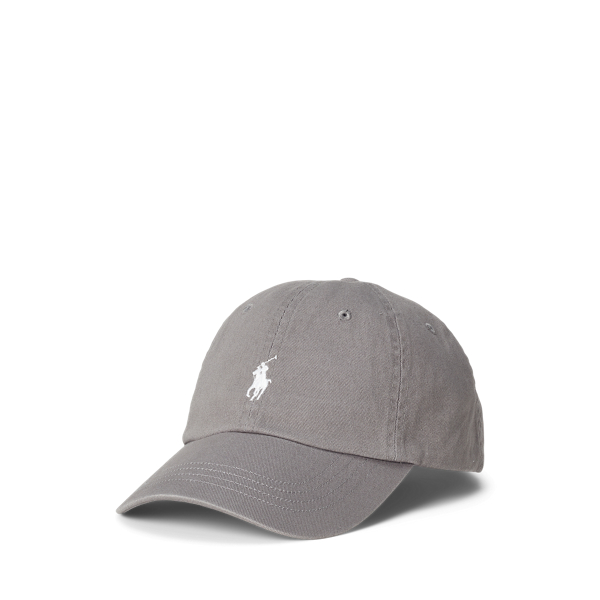 Shop Polo Ralph Lauren Cotton Chino Baseball Cap In Grey