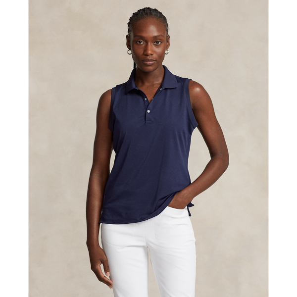 Rlx Golf Sleeveless Piqué Polo Shirt In Refined Navy | ModeSens